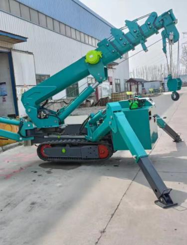Oil-Electric Mobile Spider Crane for Lifting Glasses