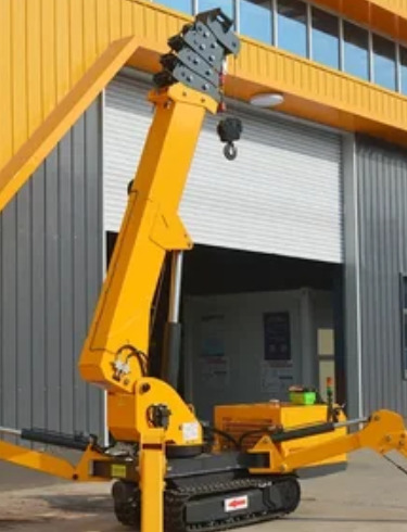 China Mini Spider Crawler Kran mit faltbarem Teleskopausleger