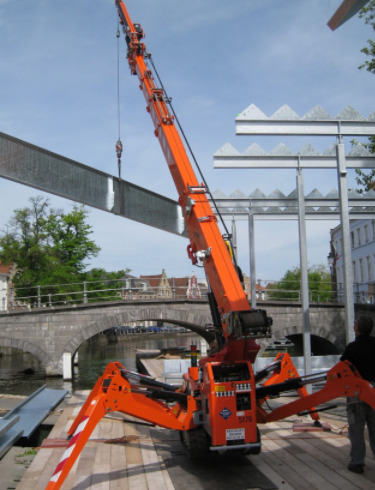 Mini-Hydraulik-Mobilkran zum Heben von Glas