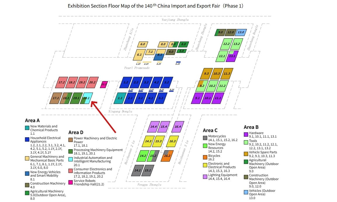 canton fair map